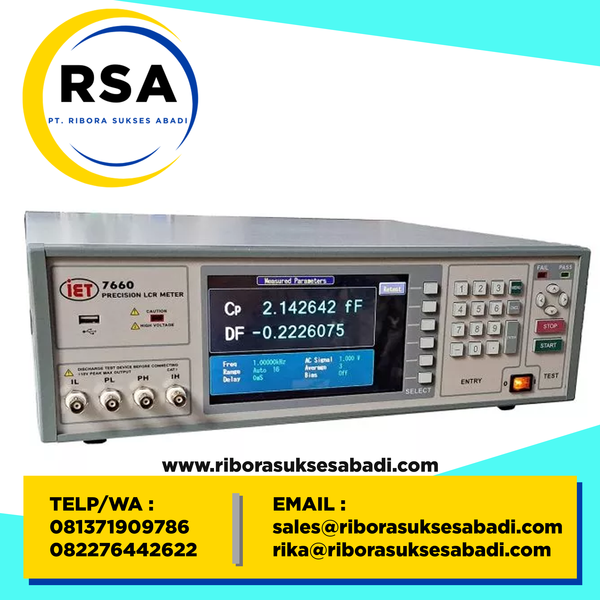 Jual PRECISION LCR METER IET 7660 IETLABS - PT.Ribora Sukses Abadi