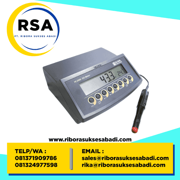 O2 Probe Lab Jual Hanna HI76408 Dissolved oxygen probe for laboratories - PT.Ribora ...